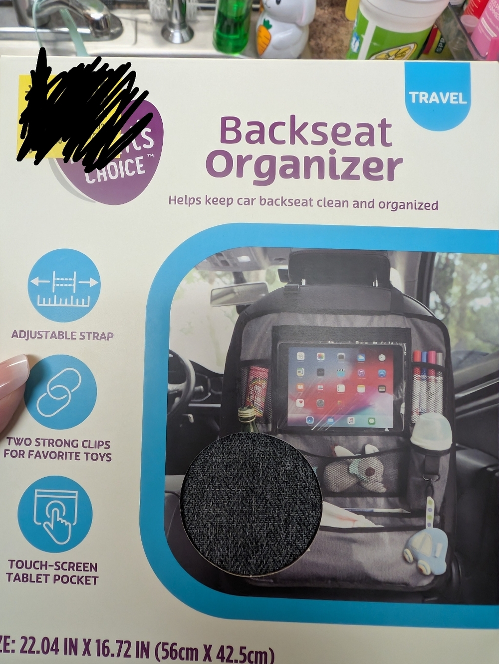 3/$15 Car Backseat Organizer with Touchscreen Tablet Pocket